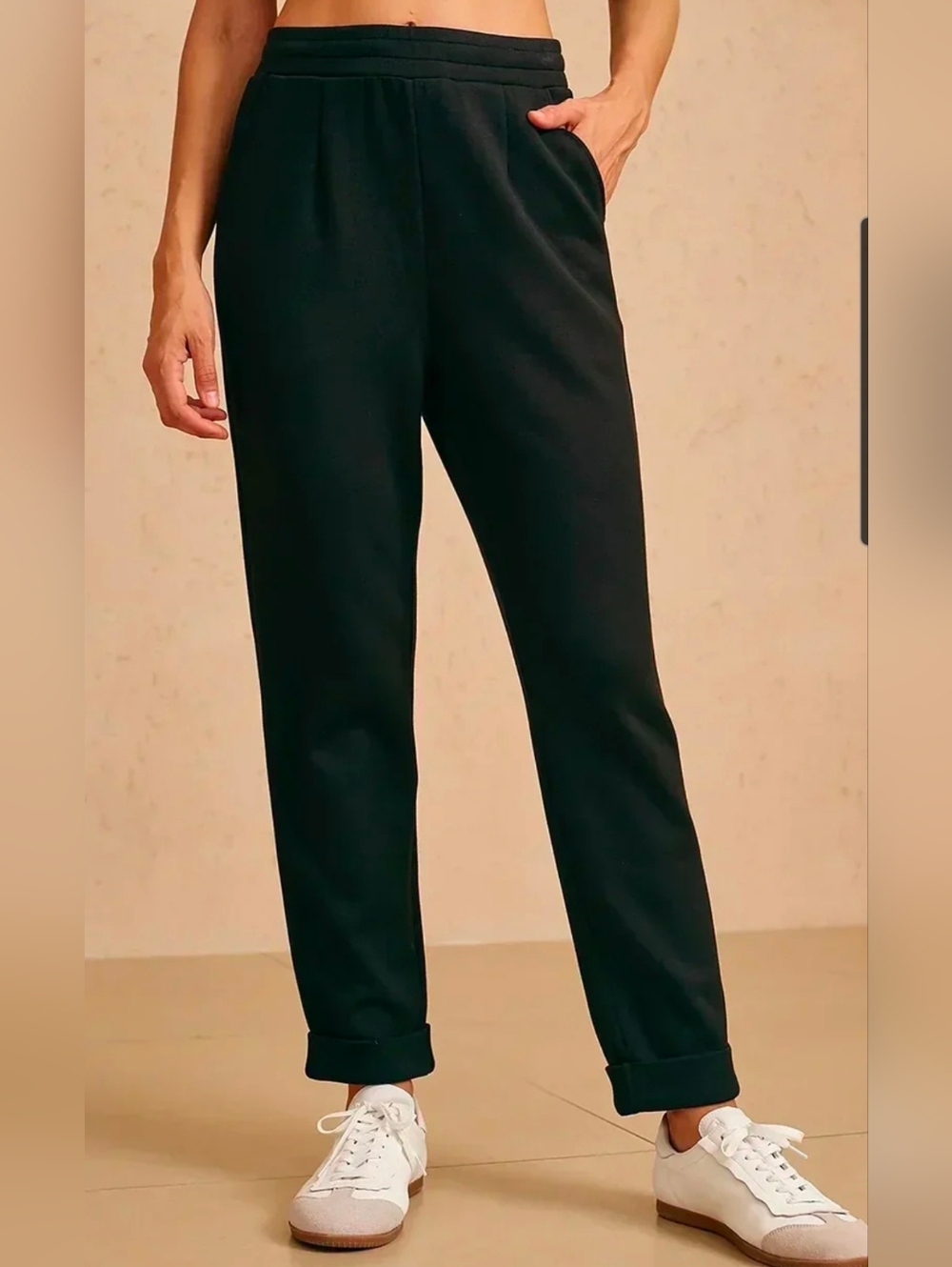 ACEGOLFS UltraSoft Stretch Hidden Drawstring Cuff Pants Black Small New